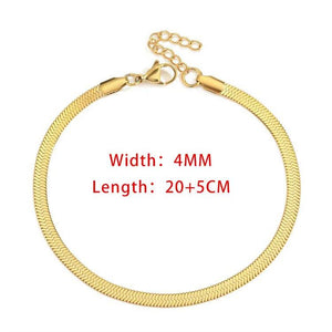 Snake Blade Chain Anklets for Women Bracelet on Leg Stainless Steel Chains