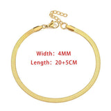 Snake Blade Chain Anklets for Women Bracelet on Leg Stainless Steel Chains