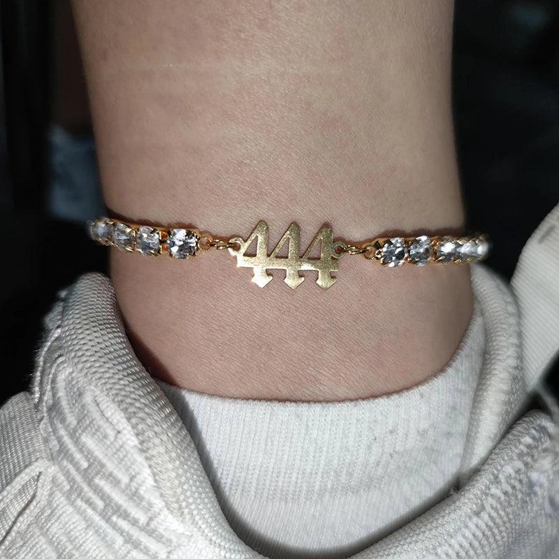 Zircon Angel Number Anklet for Women