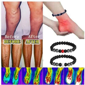 1PC Magnet Anklet Weight Loss Magnetic Therapy Bracelet Stretch Bead Stone Slimm