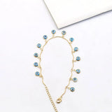 Evil Eye Tassel Anklet Silver 2 Layer Foot Chain Ankle Bracelet for Women Girls