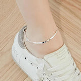 Silver Ladies Anklet Female Anklets Jewelry Women Summer Birthday Gift
