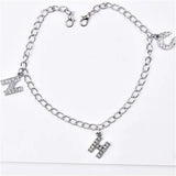 DIY Hip Hop Rhinestone Shoe Chain Pendant Letters Sneaker Decoration