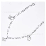 DIY Hip Hop Rhinestone Shoe Chain Pendant Letters Sneaker Decoration