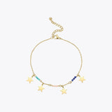 Colorful Star Anklet Bracelet Stainless Steel Jewelry