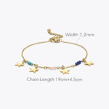 Colorful Star Anklet Bracelet Stainless Steel Jewelry