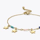 Colorful Star Anklet Bracelet Stainless Steel Jewelry