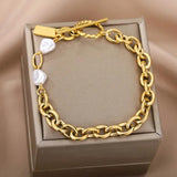 Bohemian Lock Anklets Stainless Steel