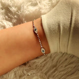 Boho Evil Eye Tennis Chain Anklet Crystal Rhinestone Sandals Beach Jewelry