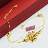 Copper 24K Plated Double Bell Anklet Jewelry for Girls