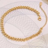 Geometric Chain Anklets- Stainless Steel Plated Tarnish Foot Bracelet