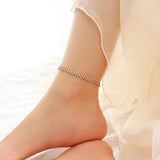 Geometric Chain Anklets- Stainless Steel Plated Tarnish Foot Bracelet