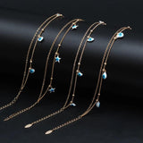Heart Star Eye Anklet Foot Chain Ankle Bracelet Adjustable Jewelry