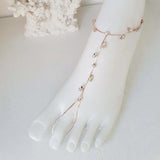 Stonefans Boho Leaf Crystal Anklet Bracelet for Women