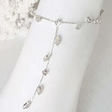 Stonefans Boho Leaf Crystal Anklet Bracelet for Women