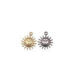 5pcs 12mm Stainless Steel Sun Charms Pendant DIY Jewelry Unfading Color