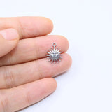 5pcs 12mm Stainless Steel Sun Charms Pendant DIY Jewelry Unfading Color