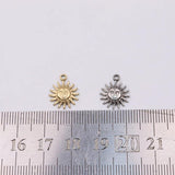 5pcs 12mm Stainless Steel Sun Charms Pendant DIY Jewelry Unfading Color