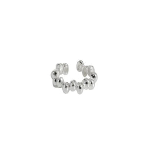S925 Silver Ear Clip Minimalist Beads Stackable Ear Cuff