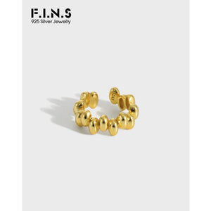 S925 Silver Ear Clip Minimalist Beads Stackable Ear Cuff