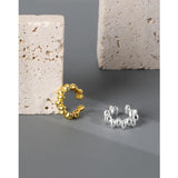 S925 Silver Ear Clip Minimalist Beads Stackable Ear Cuff