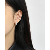 S925 Silver Ear Clip Minimalist Beads Stackable Ear Cuff