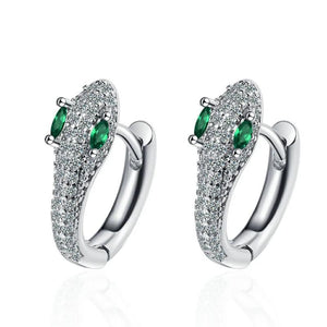 925 Silver Snake Stud Earring Women Korea Jewelry