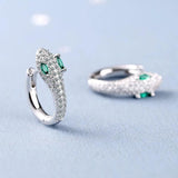 925 Silver Snake Stud Earring Women Korea Jewelry