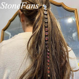 Stonefans Rhinestone Hair Chain for Wedding Events