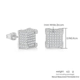Hip-hop Iced Out Stud Earrings for Men Women