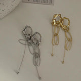 Retro Geometric Tassel Earrings Europe United States Fashionable Stud Earrings