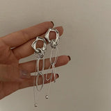 Retro Geometric Tassel Earrings Europe United States Fashionable Stud Earrings