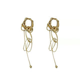 Retro Geometric Tassel Earrings Europe United States Fashionable Stud Earrings