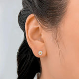 925 Silver Daisy Flower Stud Earrings For Women Children Baby