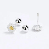 925 Silver Daisy Flower Stud Earrings For Women Children Baby