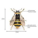 Enamel Bumblebee Brooch Alloy Yellow Bee Insect Brooch Christmas Gift Banquet Pi