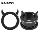 EARKUO Stainless Steel Ear Plugs Tunnels Stretchers Body Piercing Jewelry Earrin