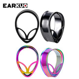 EARKUO Stainless Steel Ear Plugs Tunnels Stretchers Body Piercing Jewelry Earrin