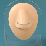 Double Nose Piercing Chain Stainless Steel for Women