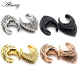 2pcs 8mm-30mm Water Drop Hollow Stainless Steel Ear Plugs Tunnels Expander