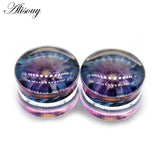 2pcs Wolf Fish Flower Feather Acrylic Ear Plugs Expanders Tunnels Earring