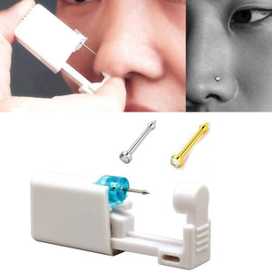 Disposable Sterile Nose Piercing Gun Kit Body Jewelry
