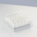 20 Pcs Straight Pin Nose Stud with Crystal End Ball Nose Piercing