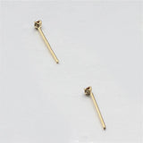 20 Pcs Straight Pin Nose Stud with Crystal End Ball Nose Piercing
