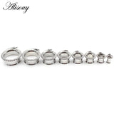2pcs 6-25mm Unique Stainless Steel Snake Head Ear Tunnels Plugs Body Piercing