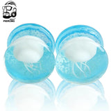Glass Ear Plugs Ocean Jellyfish Glow In The Dark Ear Tunnels