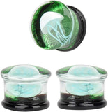 Glass Ear Plugs Ocean Jellyfish Glow In The Dark Ear Tunnels