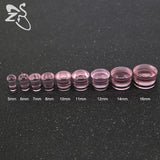 ZS 2PCS 5-16MM Glass Ear Expander Ear Tunnels Gauges Body Piercing Jewelry