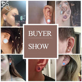 ZS 2PCS 5-16MM Glass Ear Expander Ear Tunnels Gauges Body Piercing Jewelry