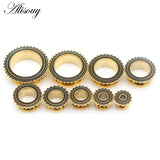 2pcs Stainless Steel Ear Gauges Dangle Plugs